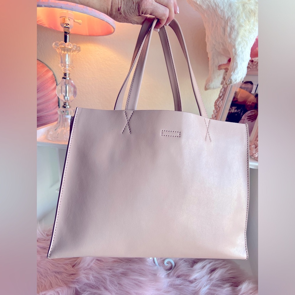 Banana Rebublic mauve / pink / beige leather tote